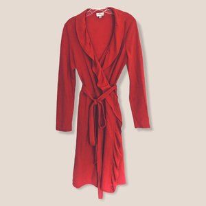 Gorgeous Milly ruffle coral wrap dress